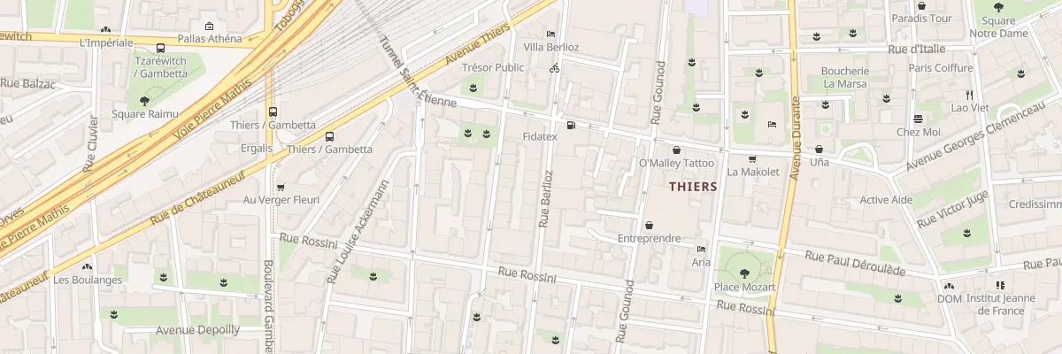 Plan du 37 Rue Berlioz à Nice