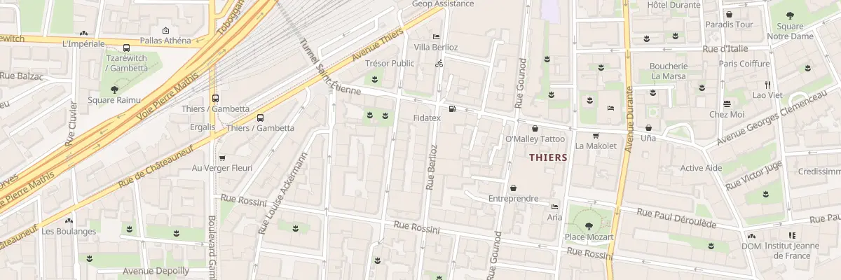 Plan du 39 Rue Berlioz à Nice