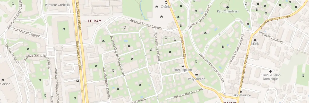 Plan du 8 Av Aristide Briand à Nice