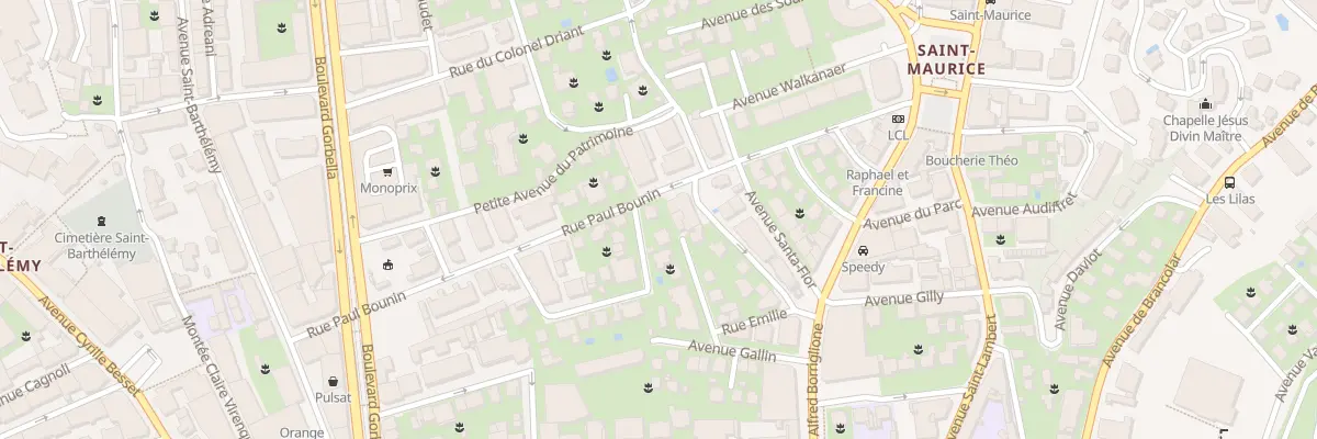 Plan du 21 Rue Paul Bounin à Nice