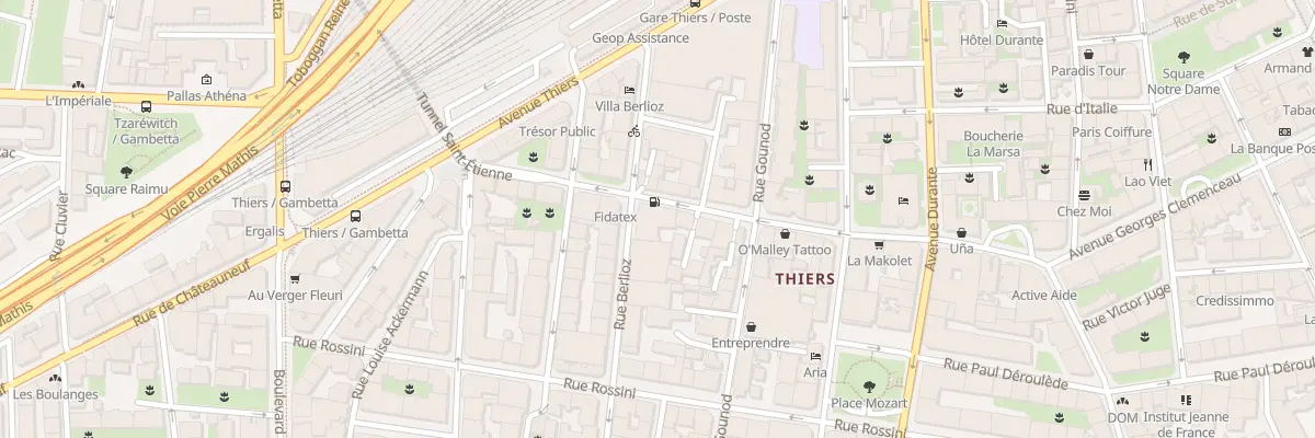 Plan du 32 Rue Berlioz à Nice