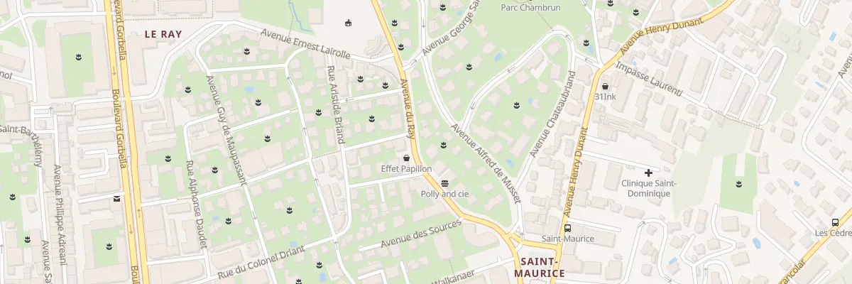 Plan du 12 Av du Ray à Nice