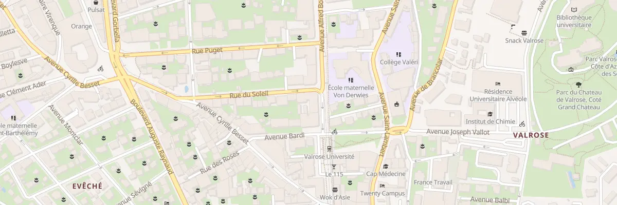 Plan du 63 Av Borriglione à Nice