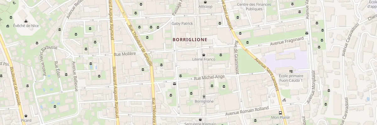 Plan du 15 Av Borriglione à Nice