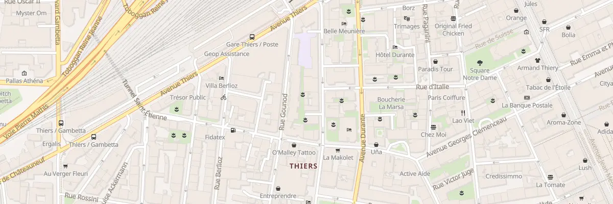 Plan du 25 Av Auber à Nice
