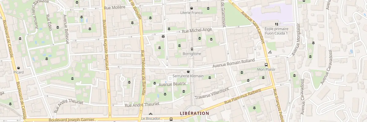 Plan du 7 Av Borriglione à Nice