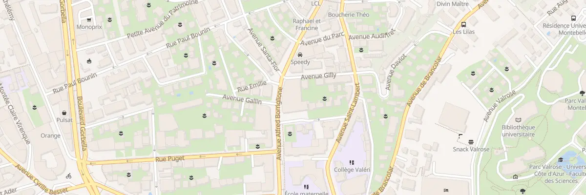 Plan du 70 Av Borriglione à Nice