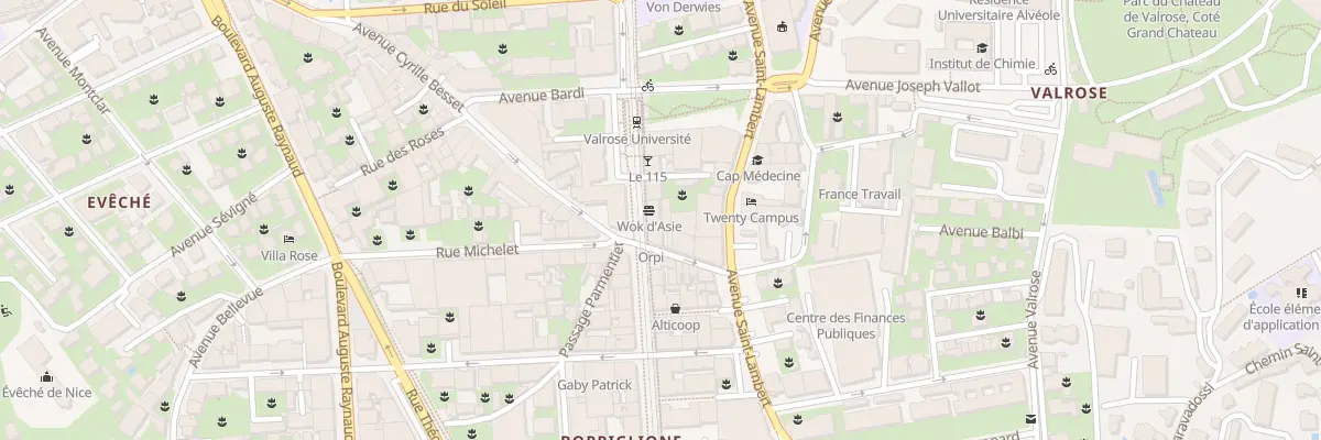 Plan du 44 Av Borriglione à Nice