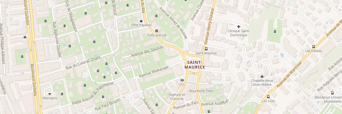 Plan du 1 Av du Ray à Nice