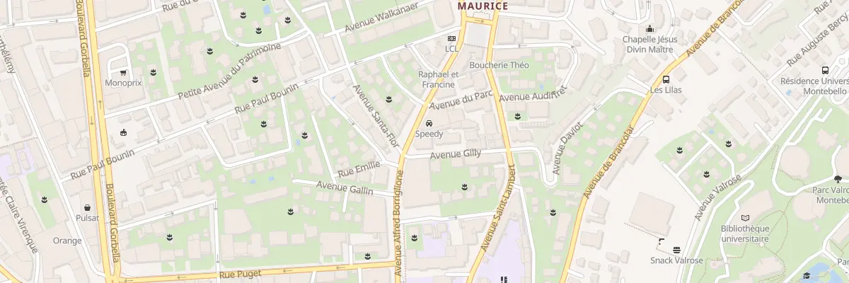 Plan du 74 Av Borriglione à Nice