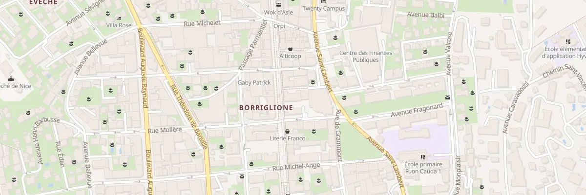Plan du 28 Av Borriglione à Nice