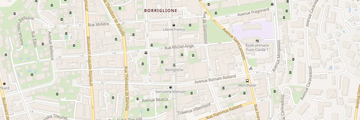 Plan du 16 Av Borriglione à Nice