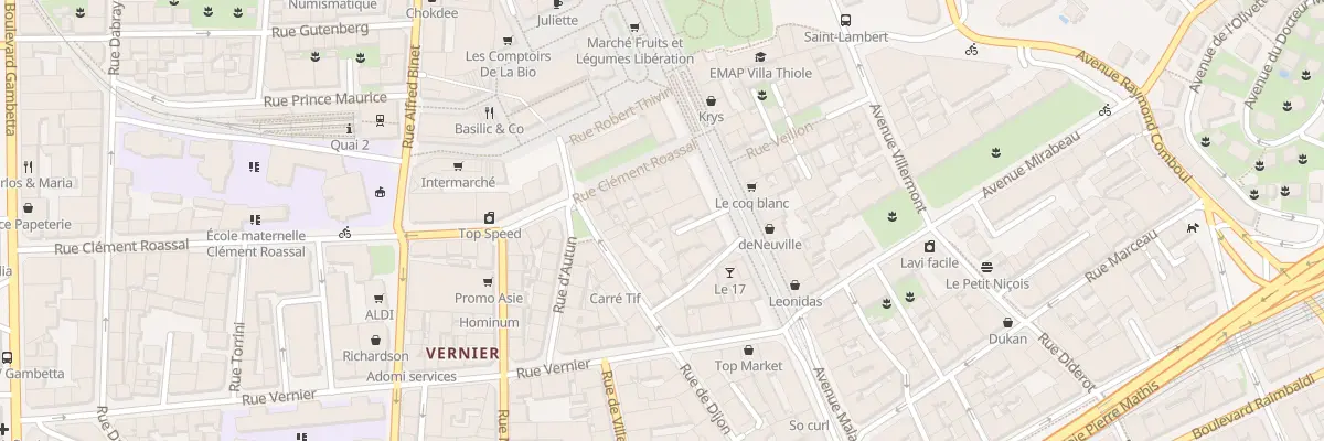 Plan du 9 Rue Clément Roassal à Nice