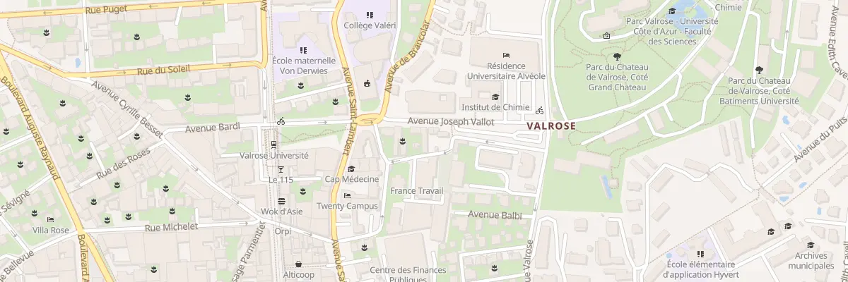Plan du 3 Petit Chemin Valrose à Nice