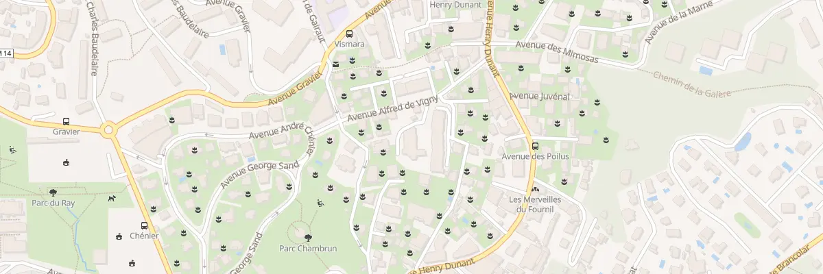Plan du 11 Av Alfred de Vigny à Nice