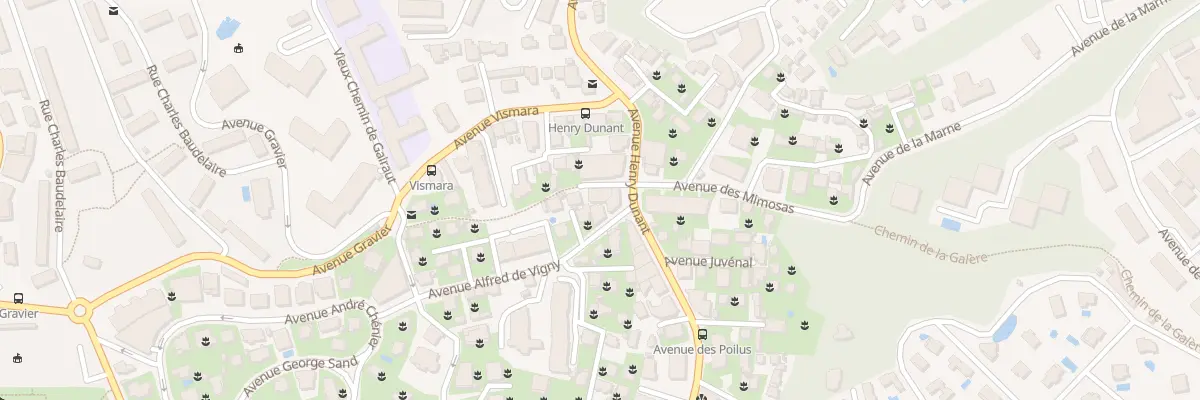 Plan du 4 Av Alfred de Vigny à Nice