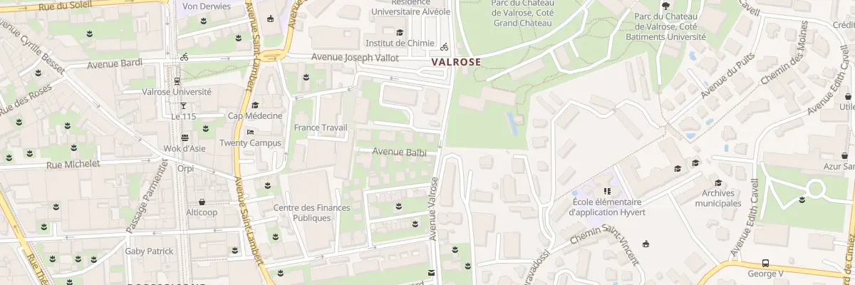Plan du 31 Av Valrose à Nice