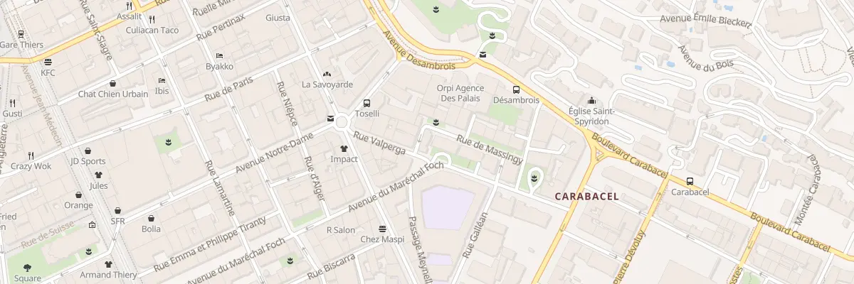 Plan du 14 Av Maréchal Foch à Nice
