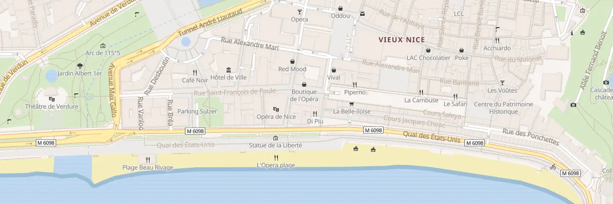 Plan du 2 Rue Saint-François de Paule à Nice