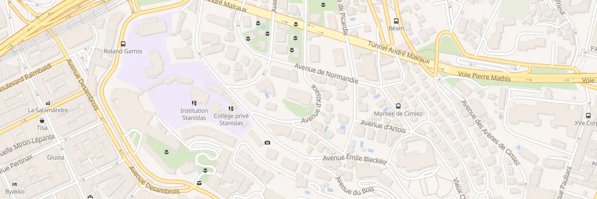 Plan du 3 Av d’Alsace à Nice