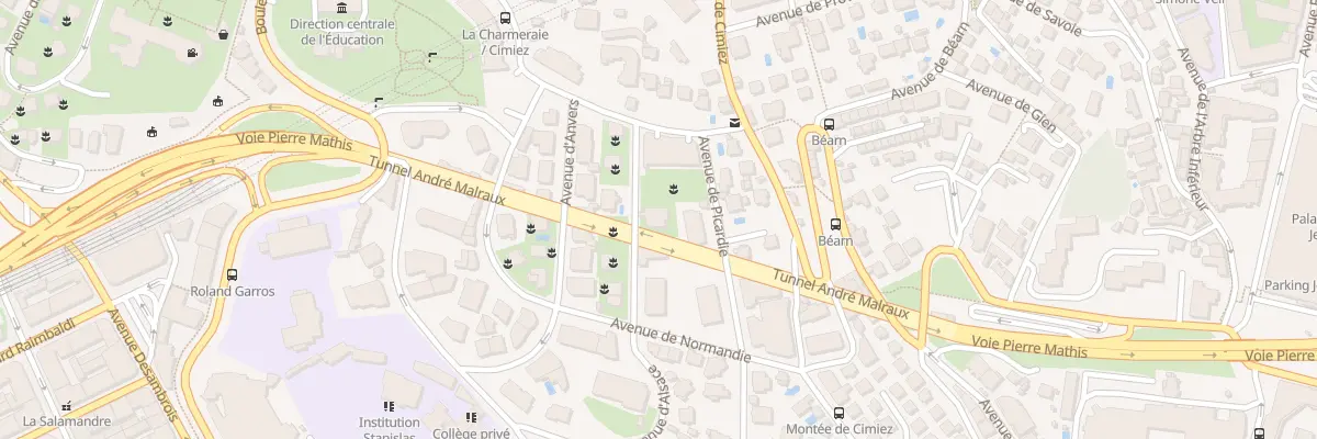 Plan du 12 Av d’Alsace à Nice