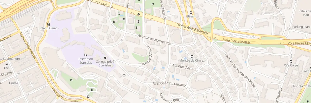 Plan du 8 Av d’Alsace à Nice