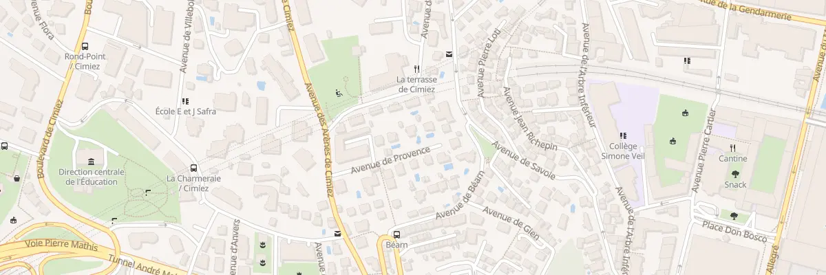 Plan du 7 Av de Provence à Nice