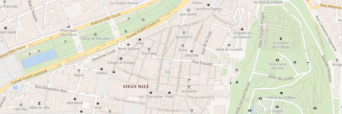 Plan du 5 Rue Centrale à Nice