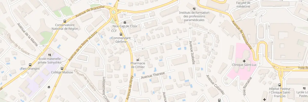 Plan du 4 Av Colombo à Nice