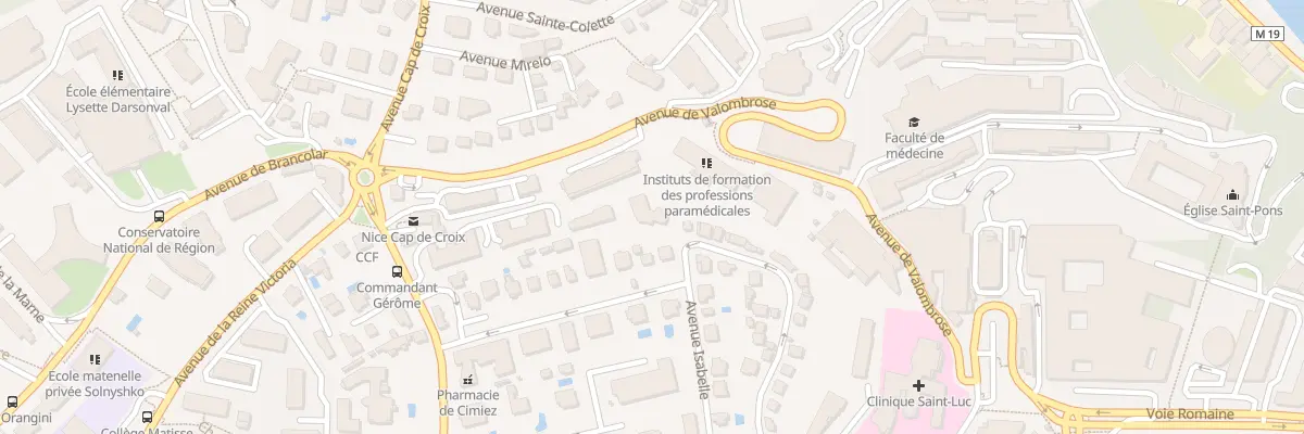 Plan du 23 Av Colombo à Nice