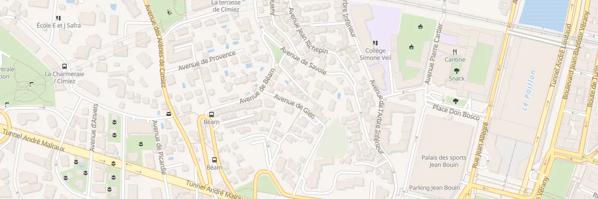 Plan du 9 Av de Gien à Nice