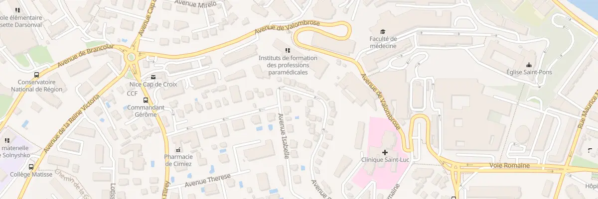 Plan du 12 Av Colombo à Nice