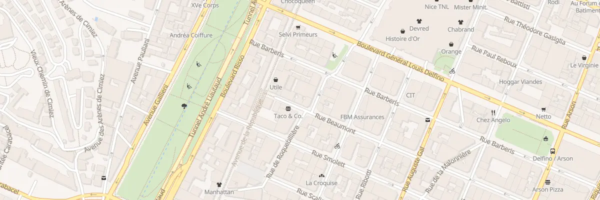 Plan du 7 Rue Beaumont à Nice