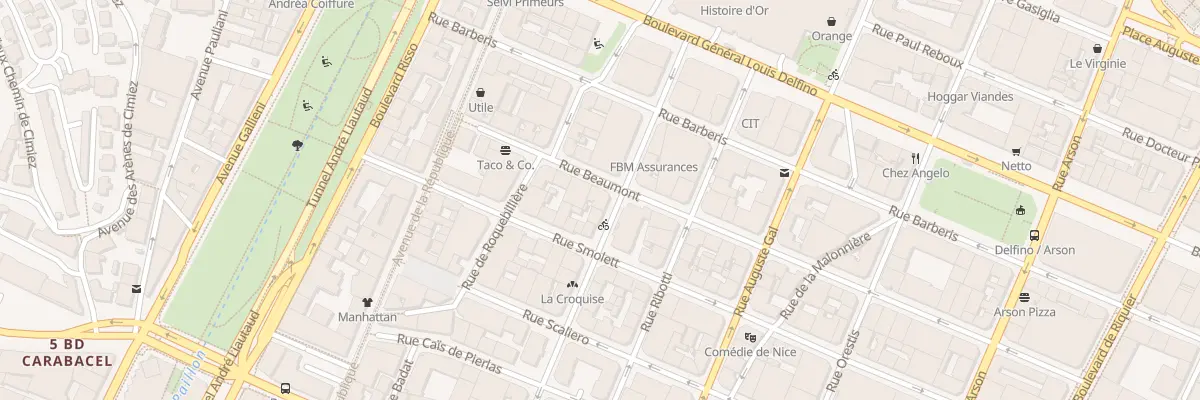 Plan du 16 Rue Beaumont à Nice
