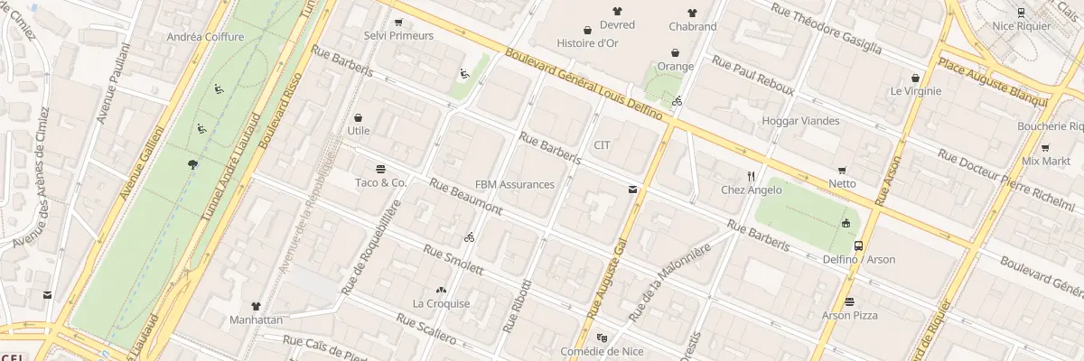Plan du 19 Rue Beaumont à Nice