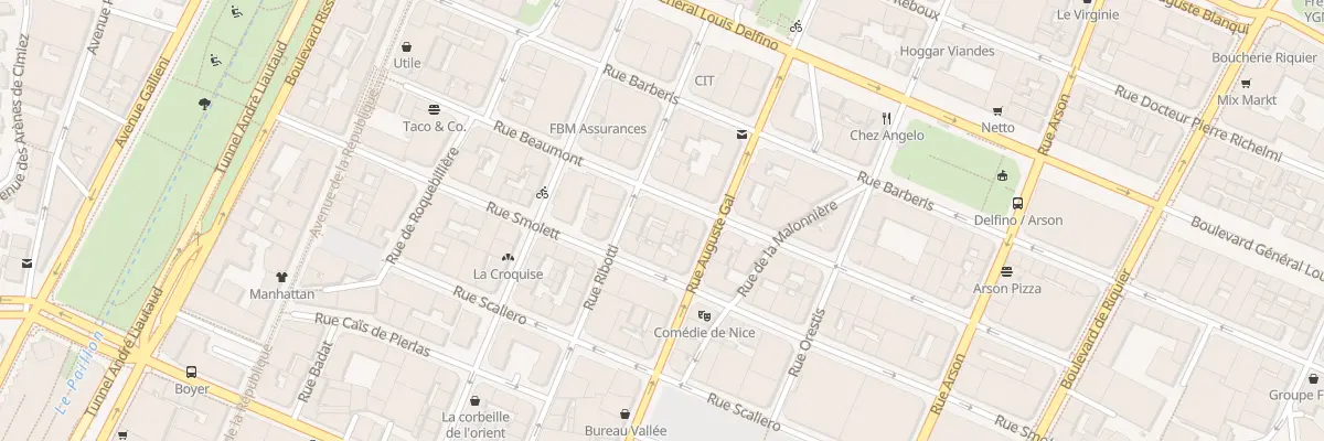 Plan du 30 Rue Beaumont à Nice