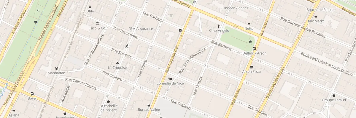 Plan du 34 Rue Beaumont à Nice