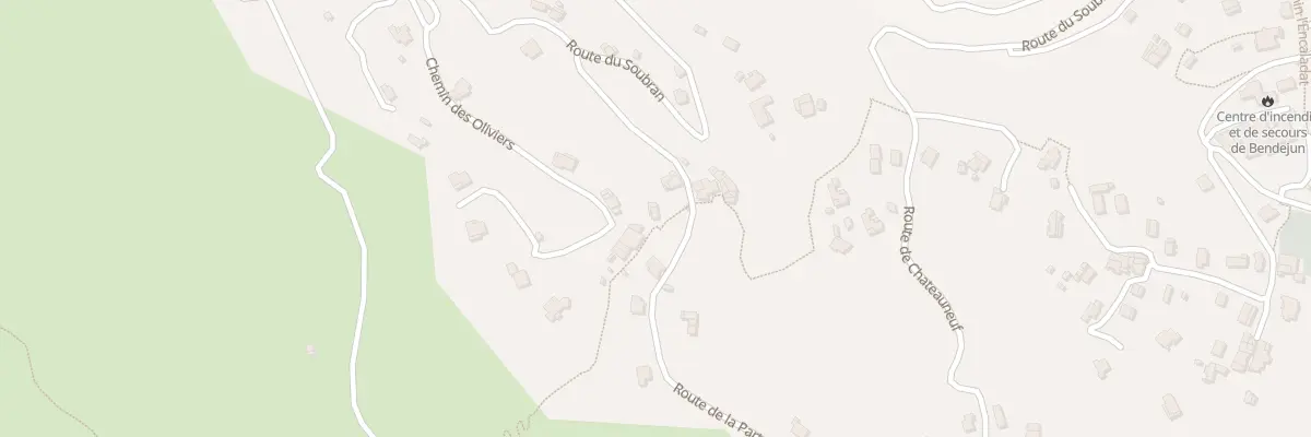 Plan du 1307 Rte du Soubran à Bendejun