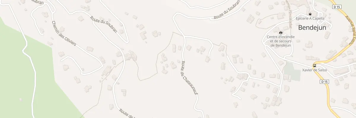Plan du 282 Rte du Soubran à Bendejun