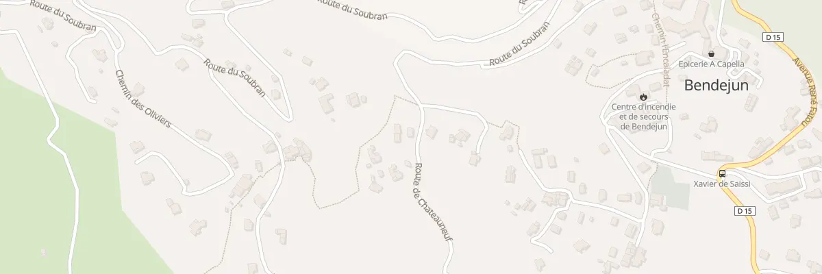 Plan du 252 Rte de Châteauneuf à Bendejun