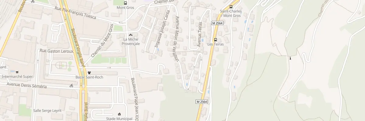 Plan du 27 Av Milon de Véraillon à Nice