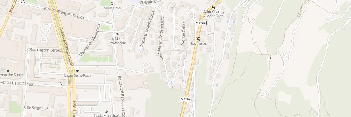 Plan du 39 Av Milon de Véraillon à Nice
