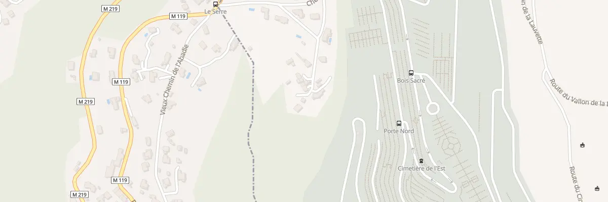 Plan du 9007 Che de la Petite Abadie à Nice