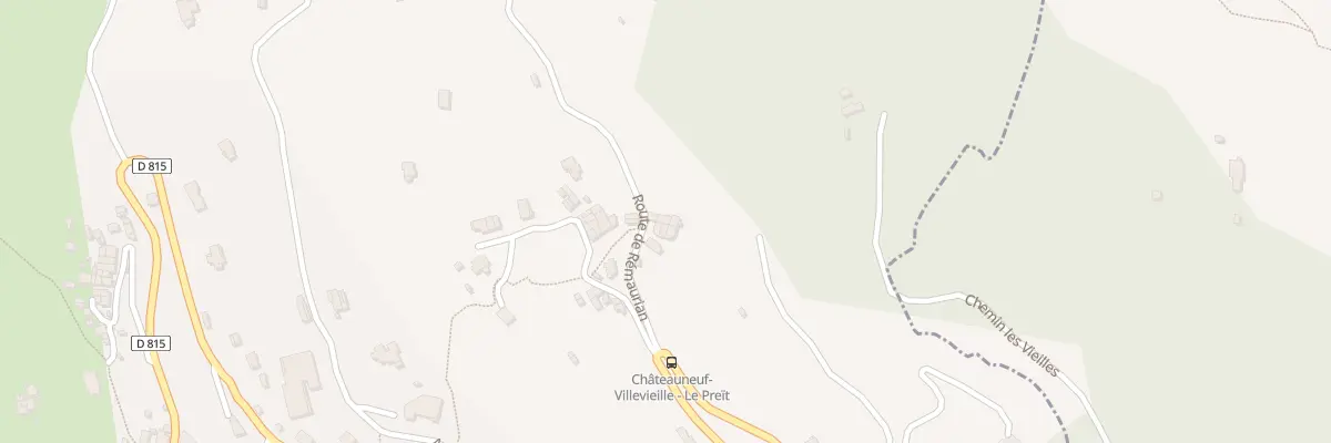 Plan du 104 Rte de Remaurian à Châteauneuf-Villevieille