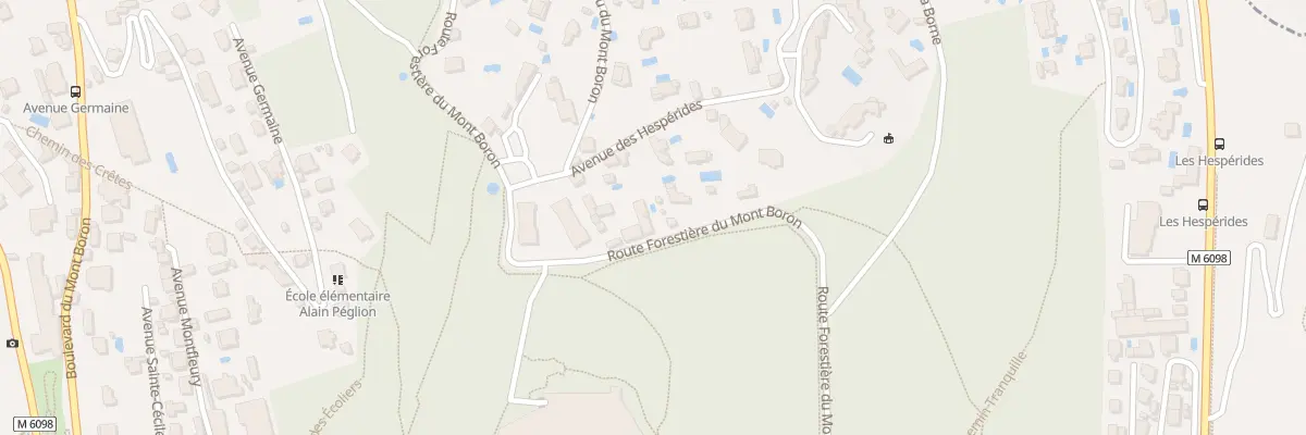 Plan du 98 Rte Forestière du Mont Boron à Nice