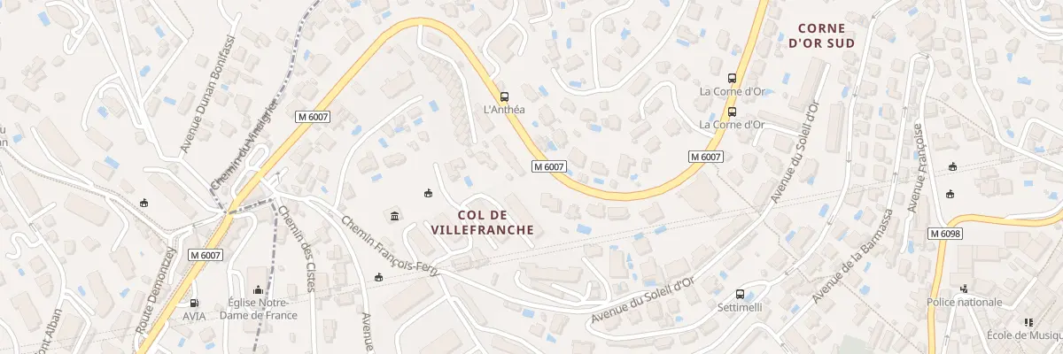 Plan du 12B Bd de la Corne d’Or à Villefranche-sur-Mer