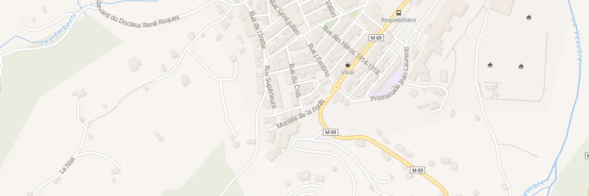 Plan du 1X Rue du Cros à Roquebillière