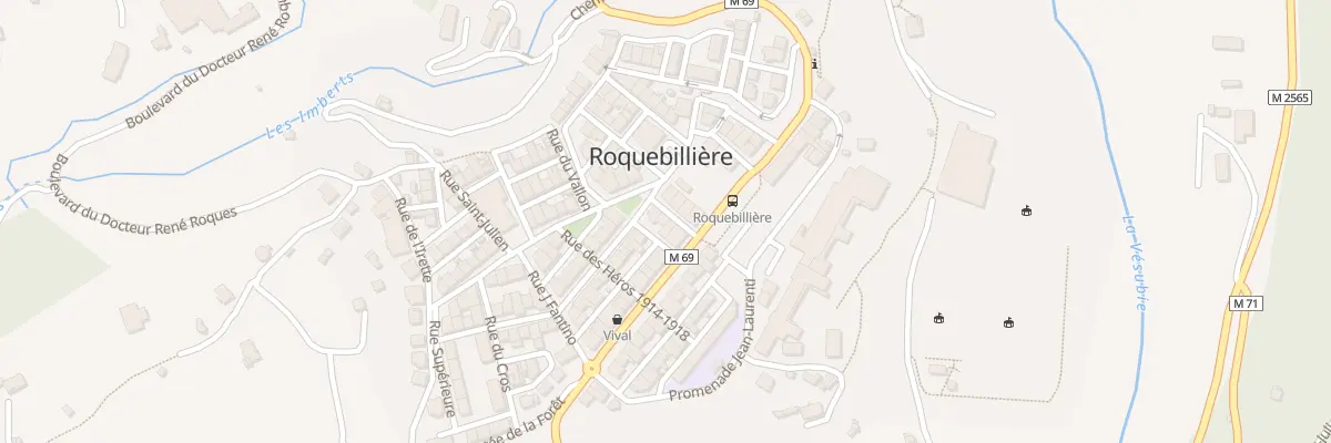 Plan du 3 Rue de la Justice à Roquebillière