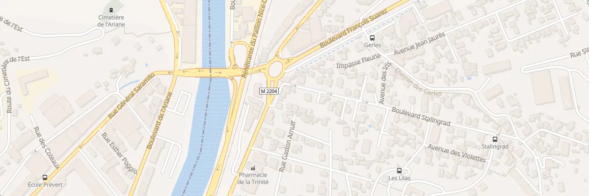 Plan du 8 Bd Stalingrad à La Trinité