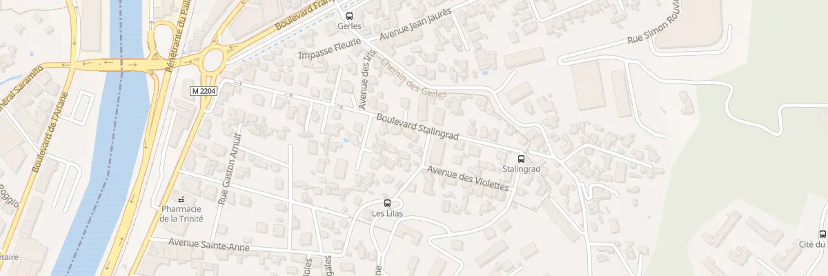 Plan du 32 Bd Stalingrad à La Trinité